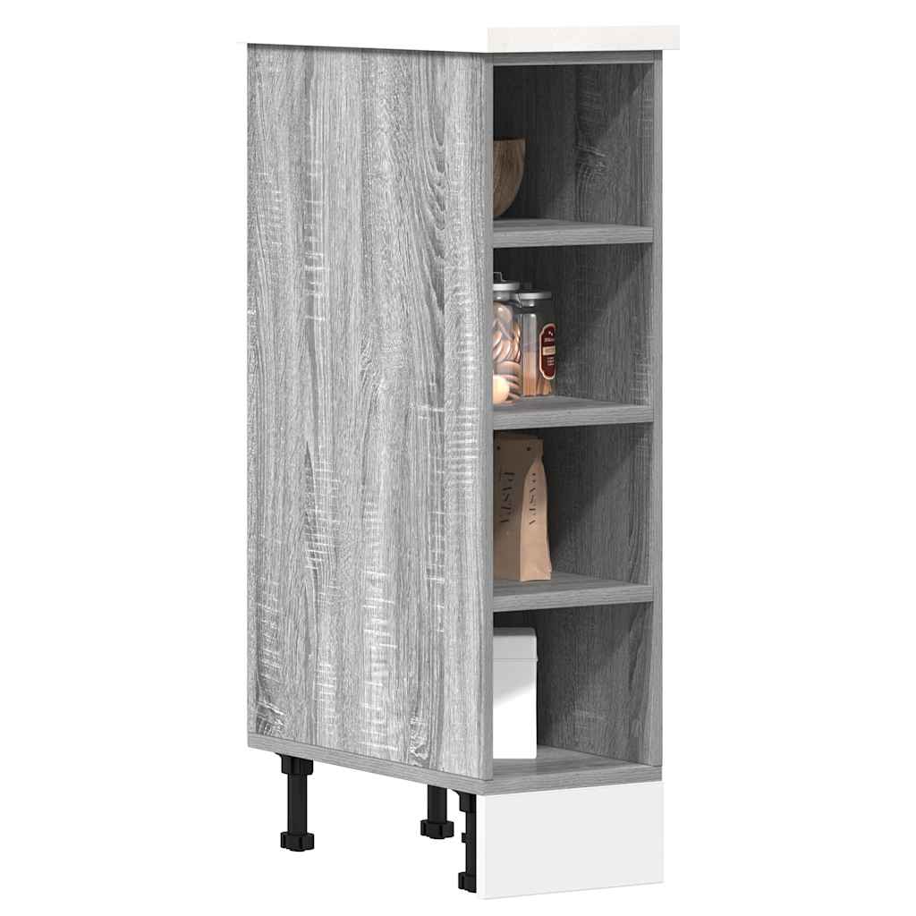 Kitchen Base Cabinet "Lyon" Engineered Wood Grey Sonoma 1x bottom cabinet (4 shelves) 20 cm