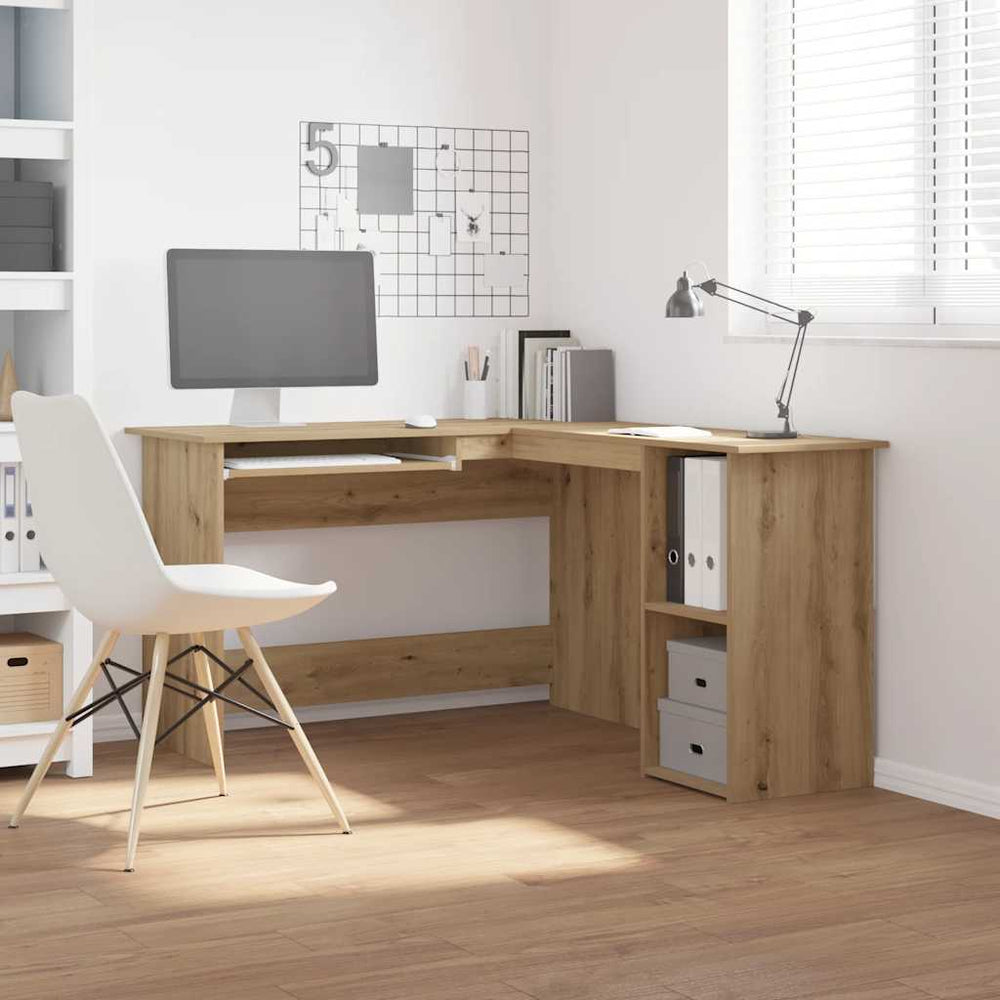 vidaXL L-Shaped Corner Desk 120x140x75 cm Engineered Wood
