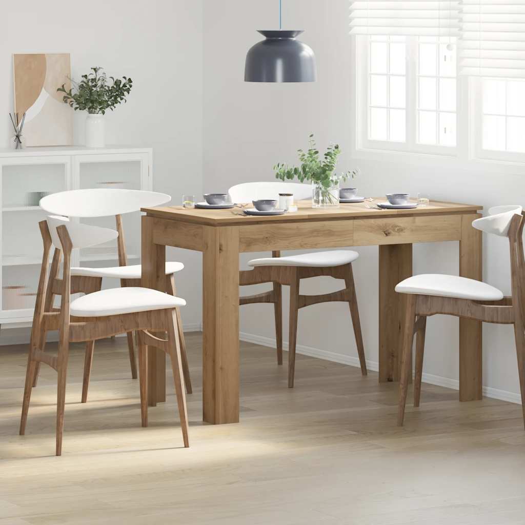 Dining Table 120x60x76 cm Engineered Wood Artisan oak