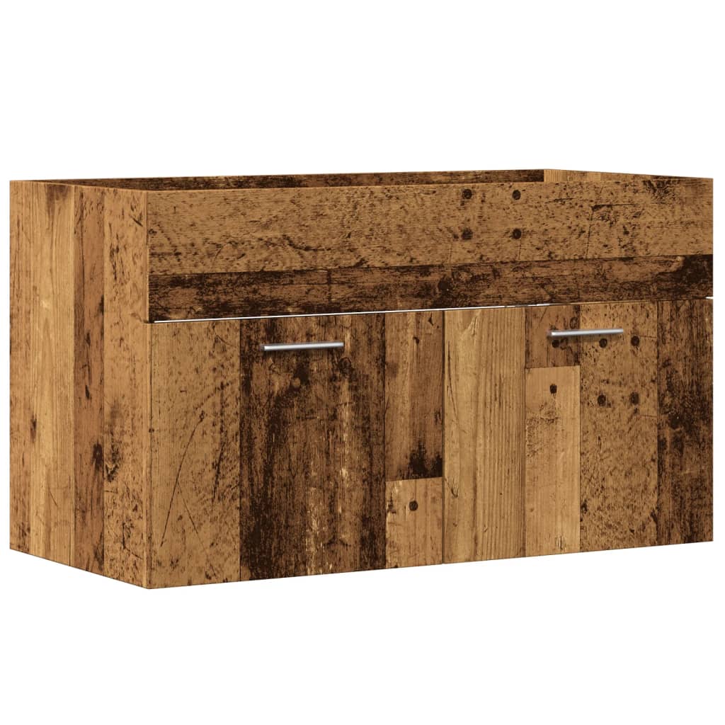 Sink Cabinet 90x38.5x46 cm Engineered Wood Old wood