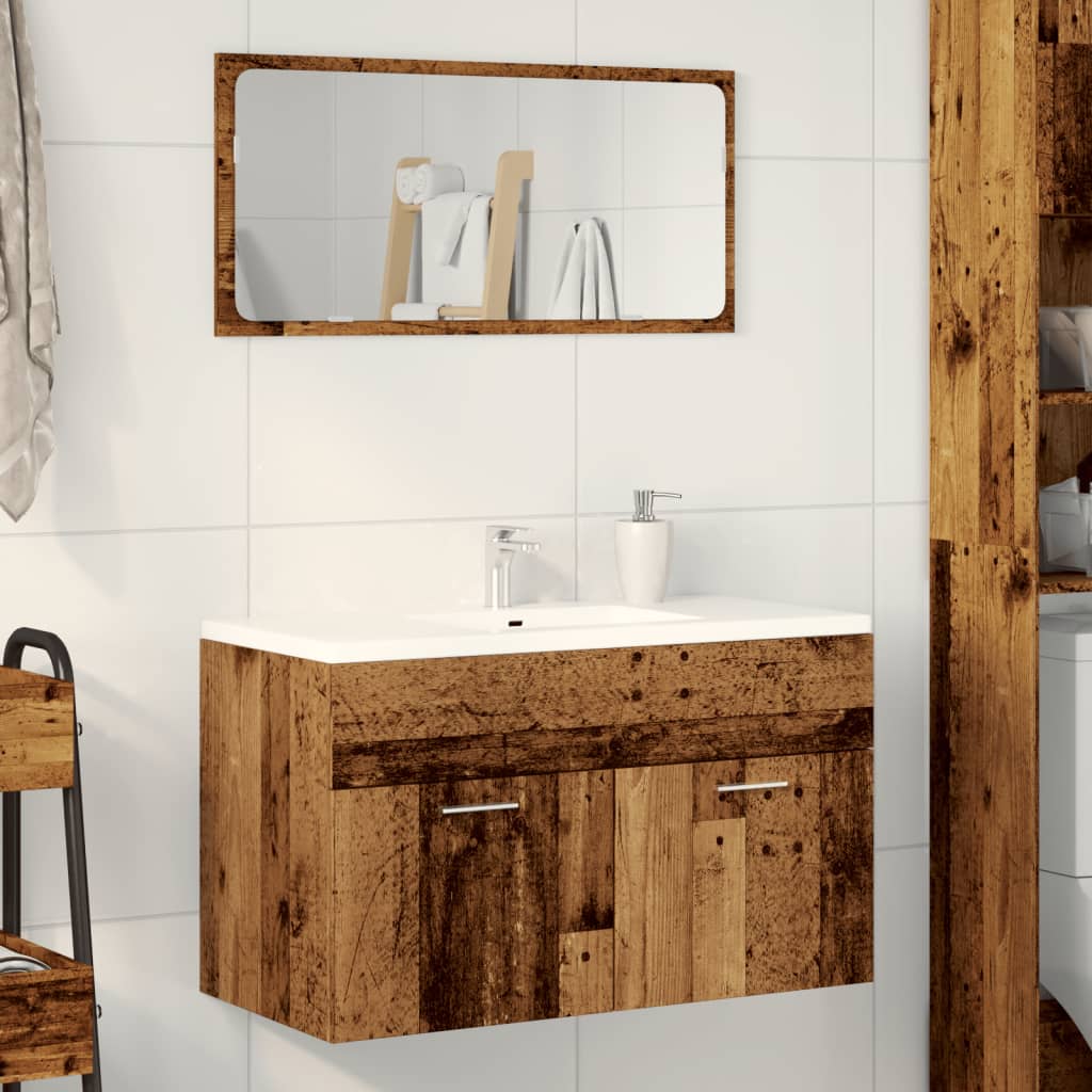 Sink Cabinet 90x38.5x46 cm Engineered Wood Old wood