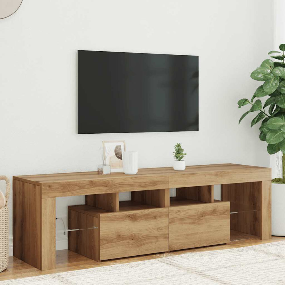 vidaXL TV Cabinet with LED Lights 140x36.5x40 cm
