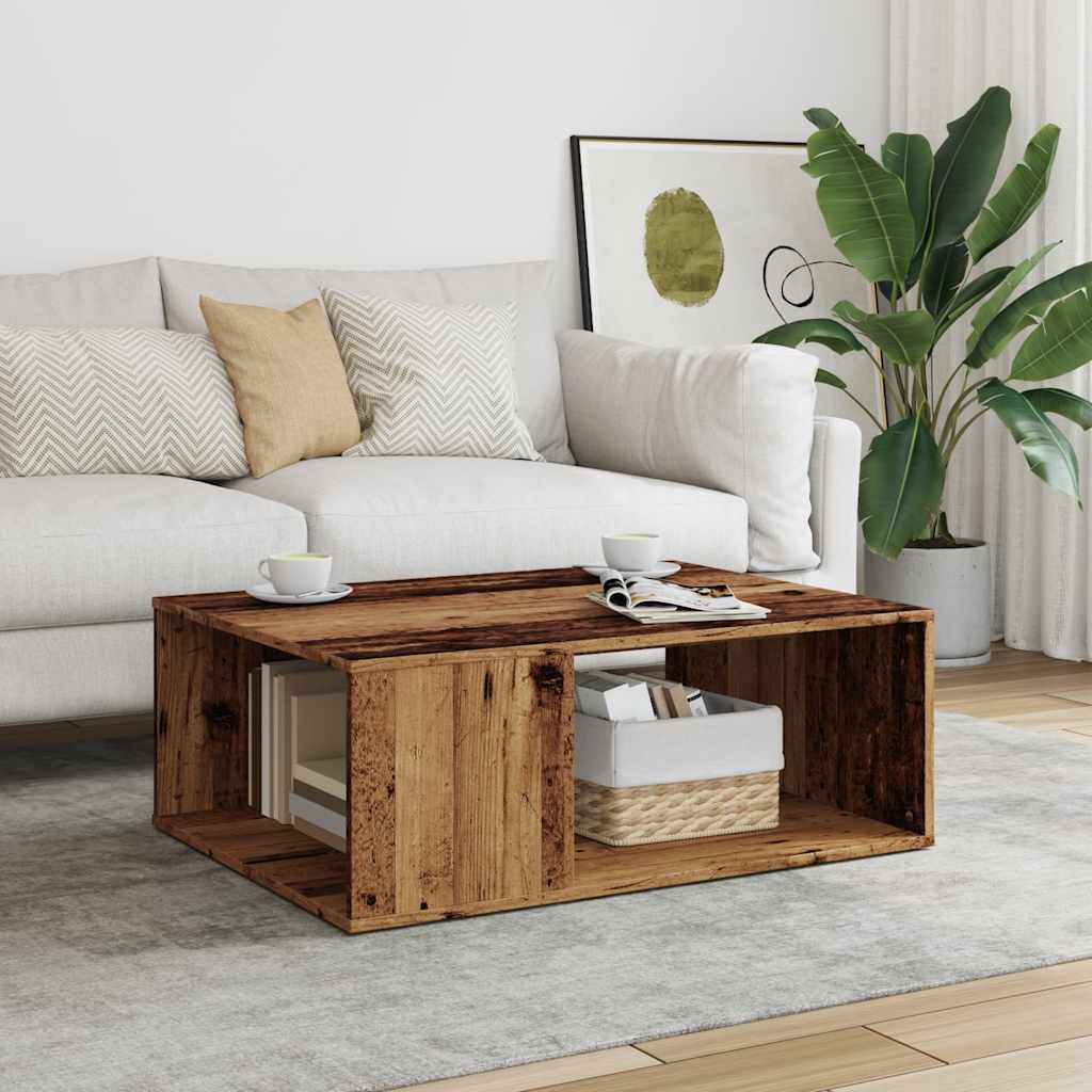 Coffee Table 90x67x33 cm Engineered Wood Old wood