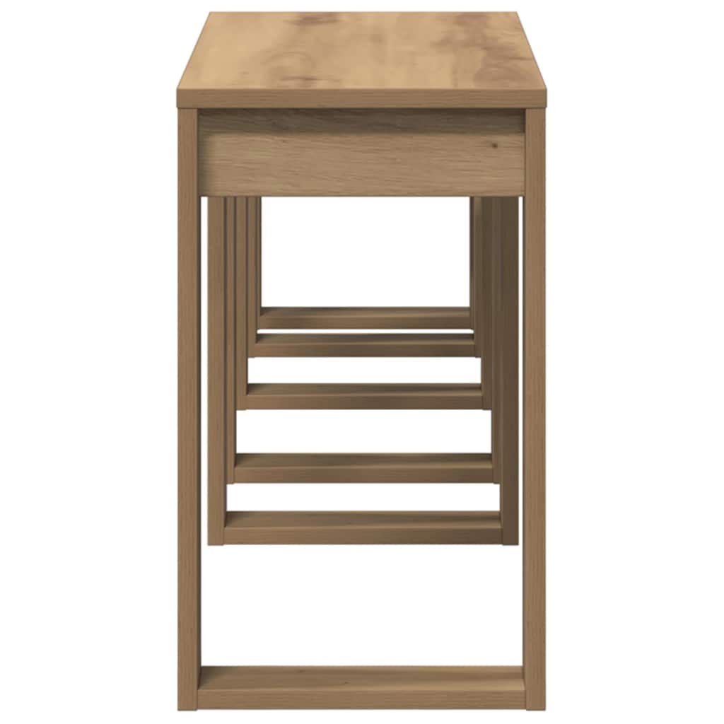 Nesting Tables 3 pcs Engineered Wood Artisan oak