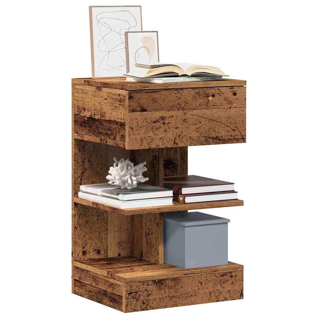 Bedside Cabinet 40x35x65 cm Engineered Wood Old wood 2