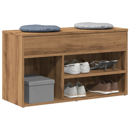 Shoe Bench Engineered Wood Artisan oak 80 x 30 x 45 cm