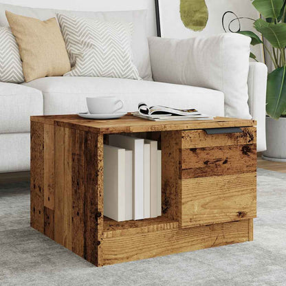 Coffee Table 50x50x36 cm Engineered Wood Old wood