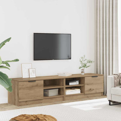 TV Cabinet Set 80x35x36.5 cm Engineered Wood 2 pcs Artisan oak