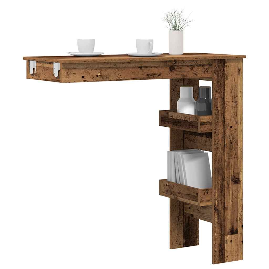 Wall Bar Table 102x45x103,5 cm Engineered Wood Old wood