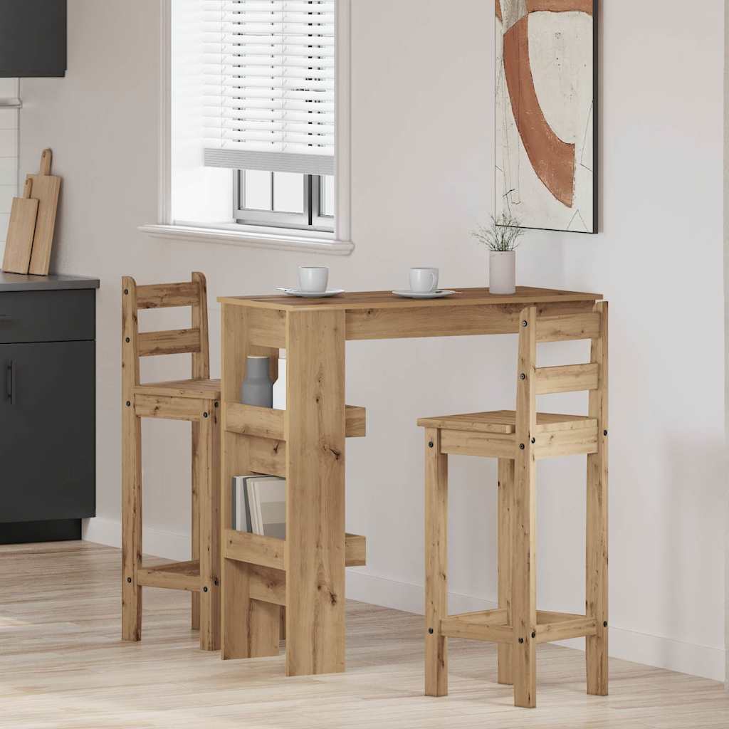 Wall Bar Table 102x45x103,5 cm Engineered Wood Artisan oak