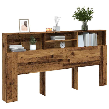 Headboard Cabinet 200x19x103.5 cm Old wood