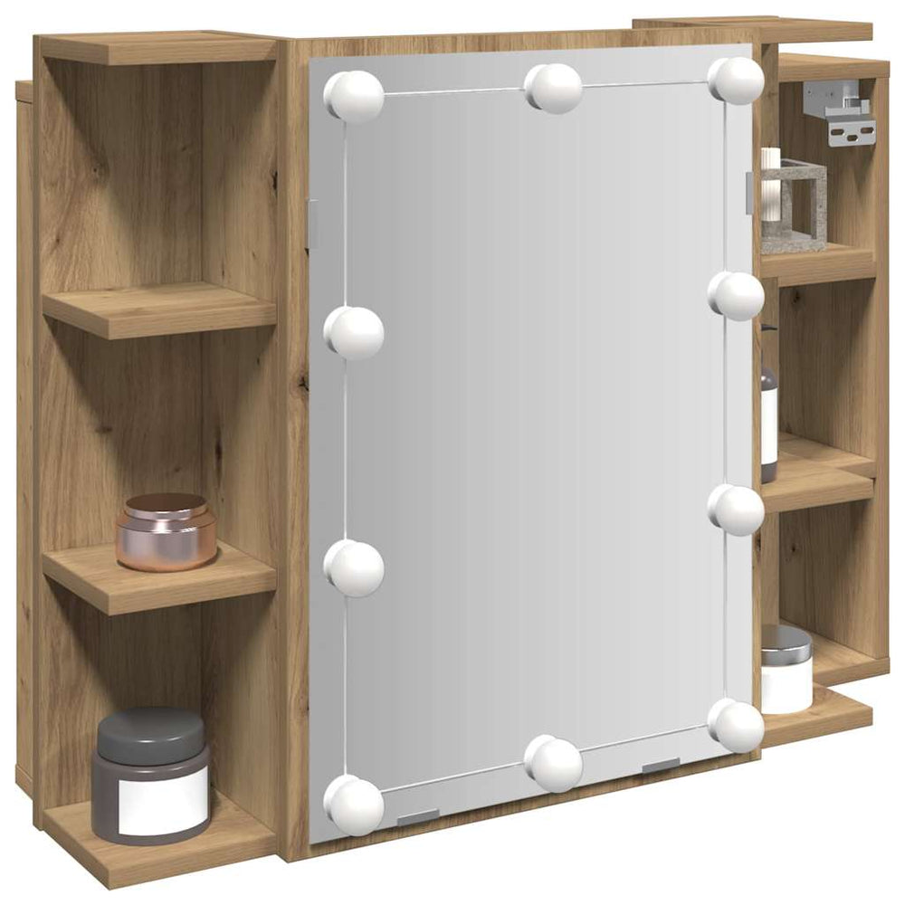vidaXL Mirror Cabinet with LED 70x16.5x60 cm