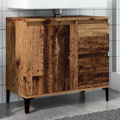 Bathroom Cabinet 65x33x60 cm Engineered Wood Old wood