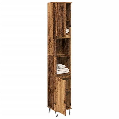 Bathroom Cabinet 30x30x190 cm Engineered Wood Old wood