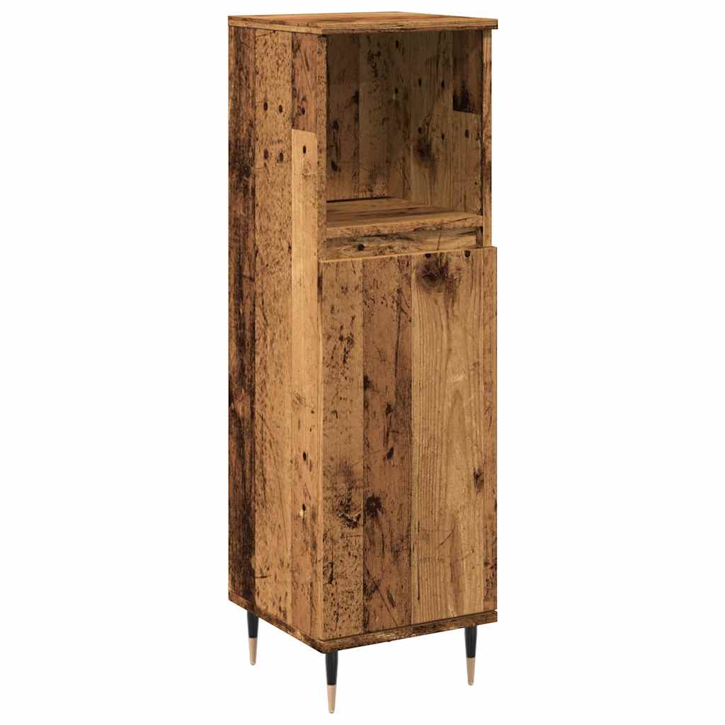 Bathroom Cabinet 30x30x100 cm Engineered Wood Old wood