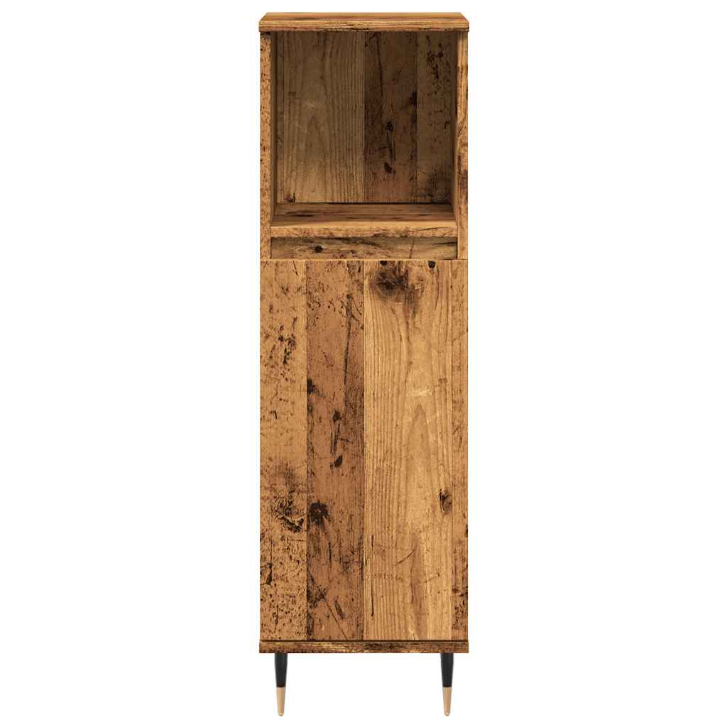 Bathroom Cabinet 30x30x100 cm Engineered Wood Old wood