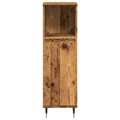 Bathroom Cabinet 30x30x100 cm Engineered Wood Old wood