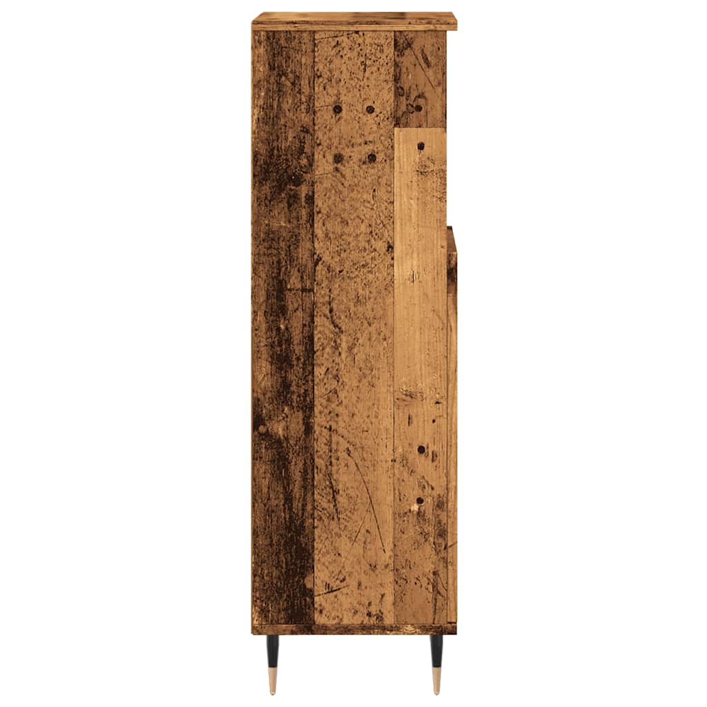 Bathroom Cabinet 30x30x100 cm Engineered Wood Old wood