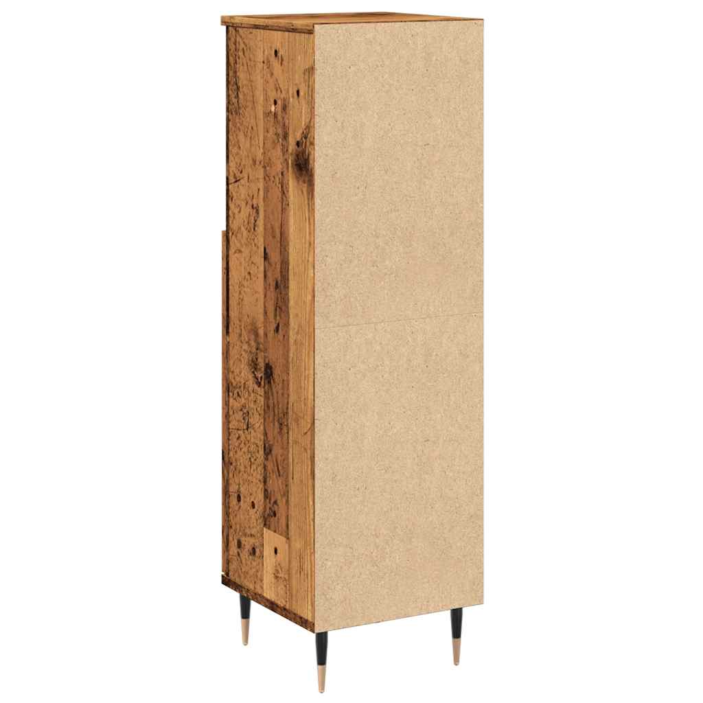 Bathroom Cabinet 30x30x100 cm Engineered Wood Old wood