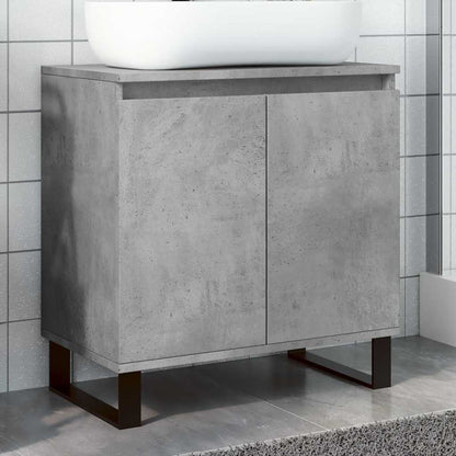 Bathroom Cabinet 58x33x60 cm Engineered Wood Concrete grey