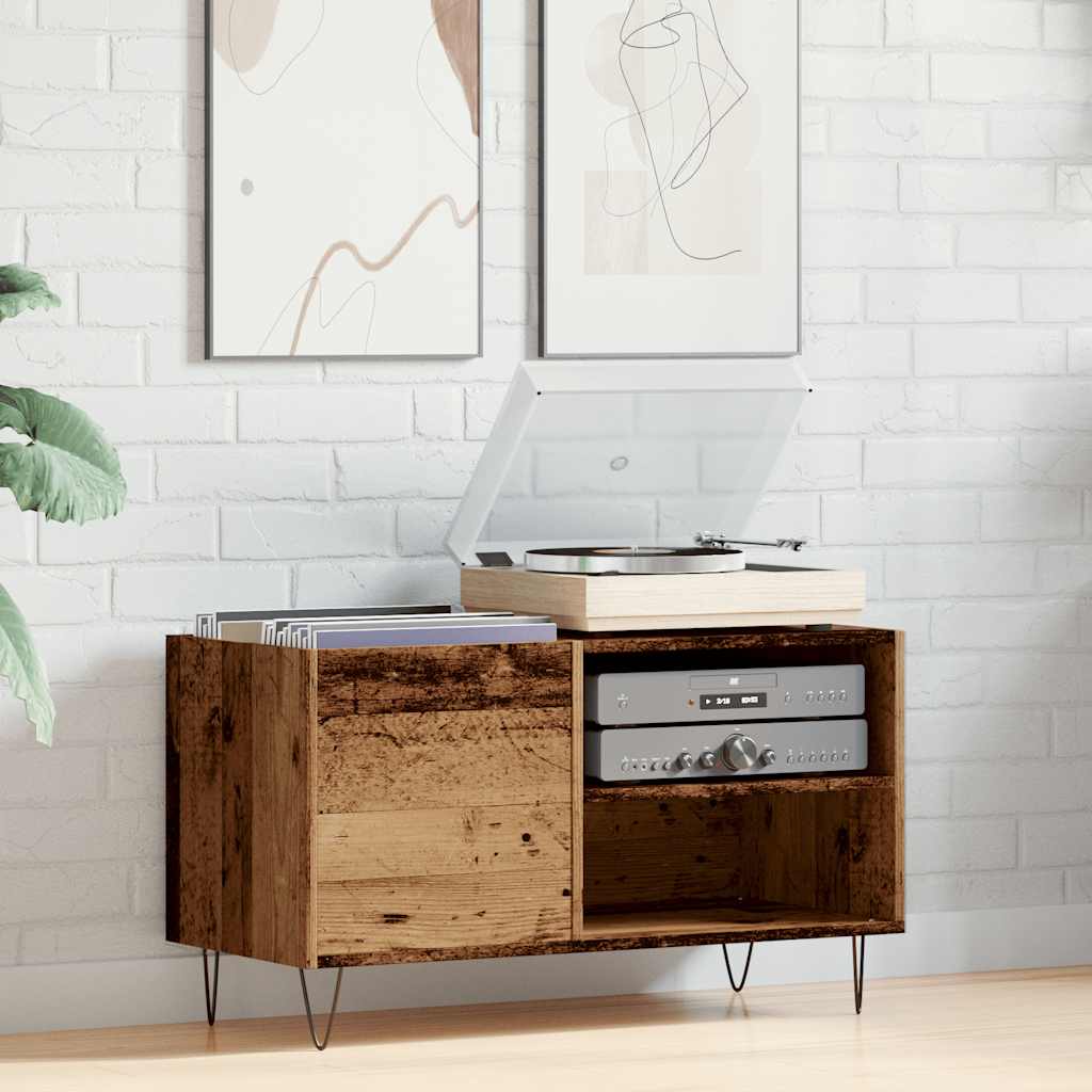 Record Cabinet 85x38x48 cm Engineered Wood Old wood