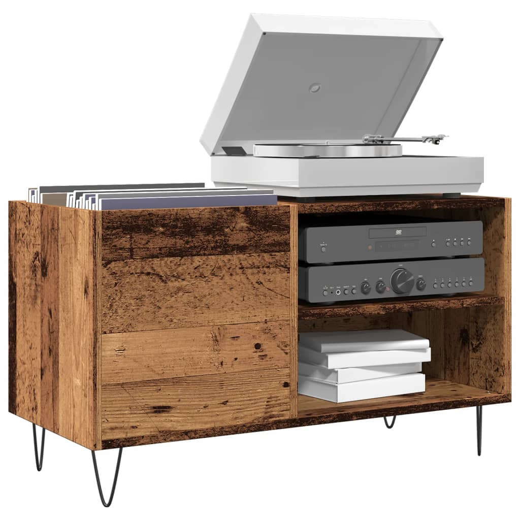 Record Cabinet 85x38x48 cm Engineered Wood Old wood
