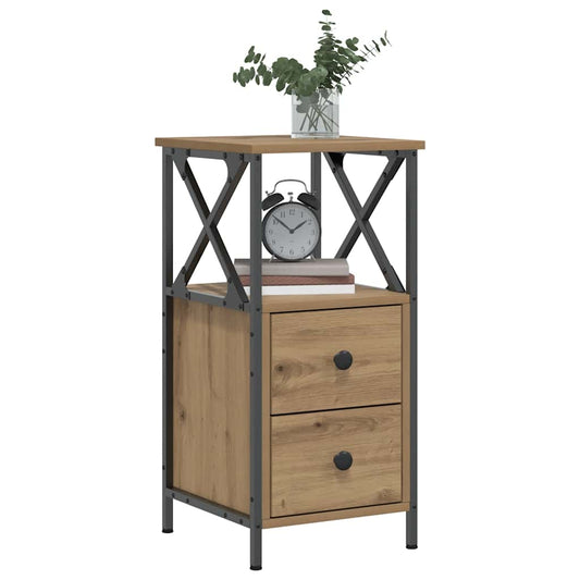 Bedside Cabinet 34x35,5x70 cm Engineered Wood Artisan oak 1