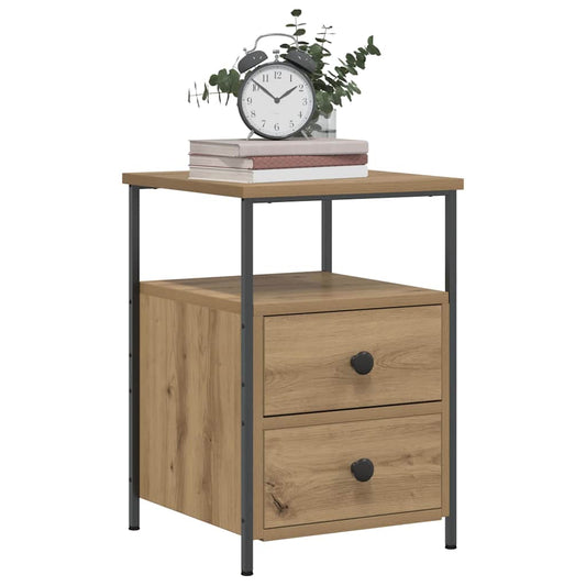 Bedside Cabinet 34x35,5x50 cm Engineered Wood Artisan oak 2