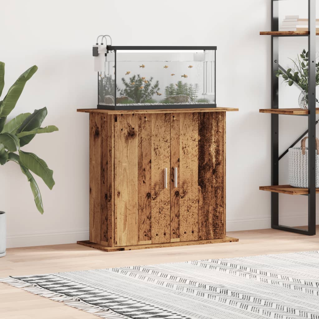 Aquarium Stand 81x36x73 cm Engineered Wood Old wood