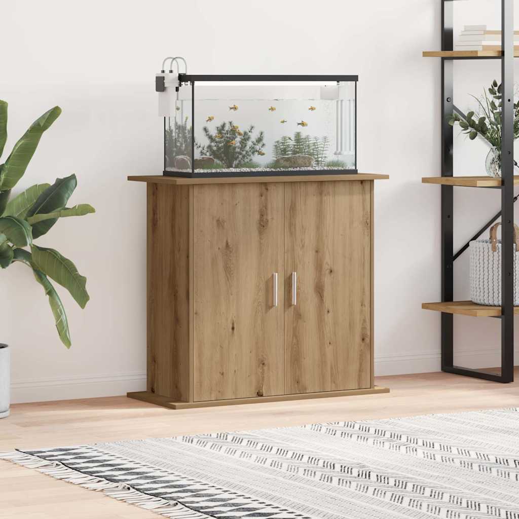 Aquarium Stand 81x36x73 cm Engineered Wood Artisan oak