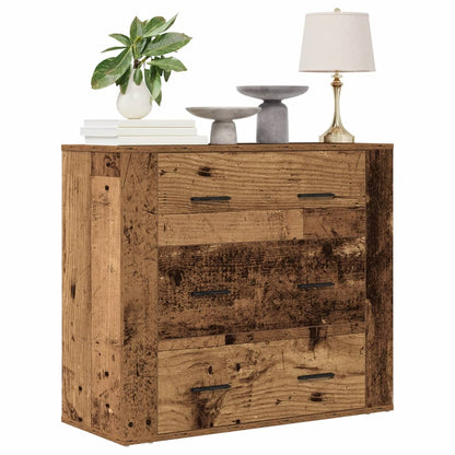 Sideboard 80x33x70 cm Engineered Wood Old wood