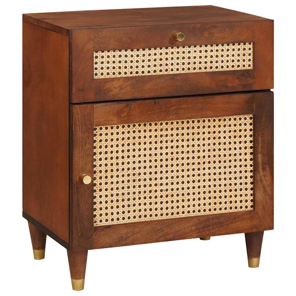 vidaXL Bedside Tables with Drawer 50 x 33 x 60 cm Solid Mango Wood 1