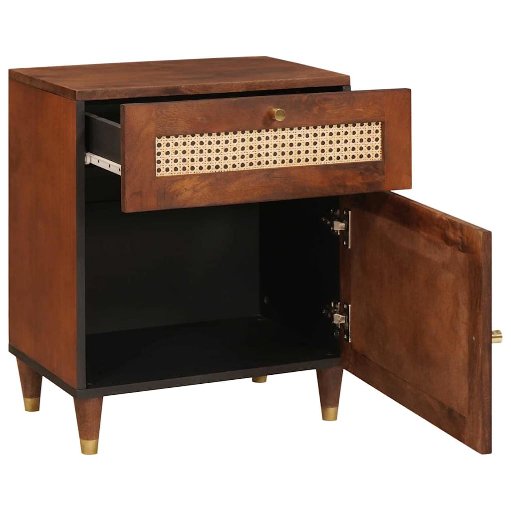 vidaXL Bedside Tables with Drawer 50 x 33 x 60 cm Solid Mango Wood 2