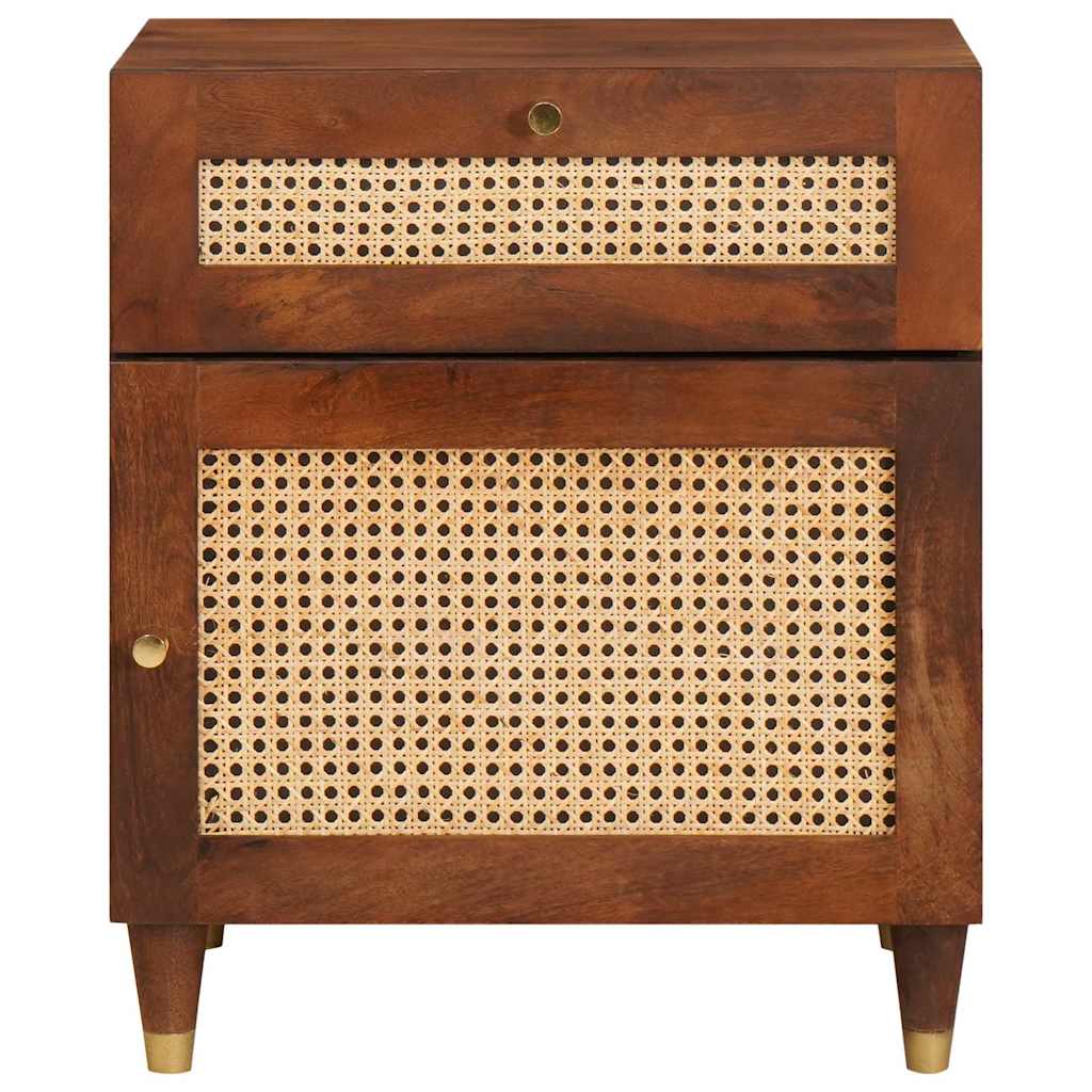 vidaXL Bedside Tables with Drawer 50 x 33 x 60 cm Solid Mango Wood 3