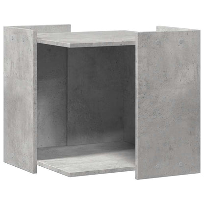 Cat Litter Box Enclosure Engineered Wood Concrete grey