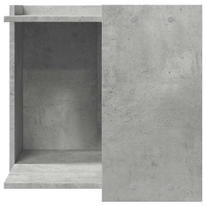 Cat Litter Box Enclosure Engineered Wood Concrete grey