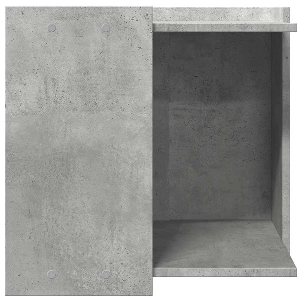 Cat Litter Box Enclosure Engineered Wood Concrete grey