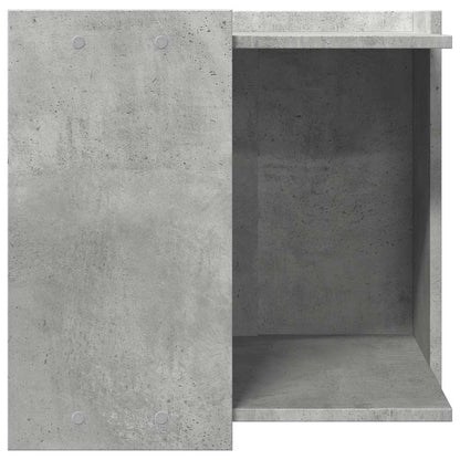 Cat Litter Box Enclosure Engineered Wood Concrete grey