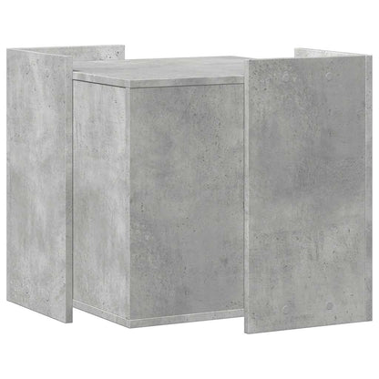 Cat Litter Box Enclosure Engineered Wood Concrete grey