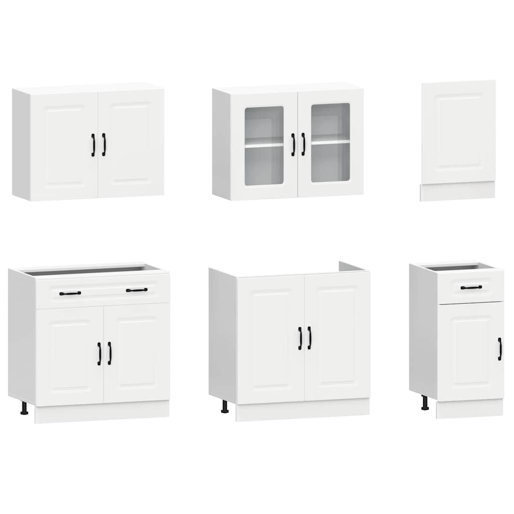 vidaXL 7 Piece Kitchen Cabinet Set "Kalmar" White Engineered Wood 4