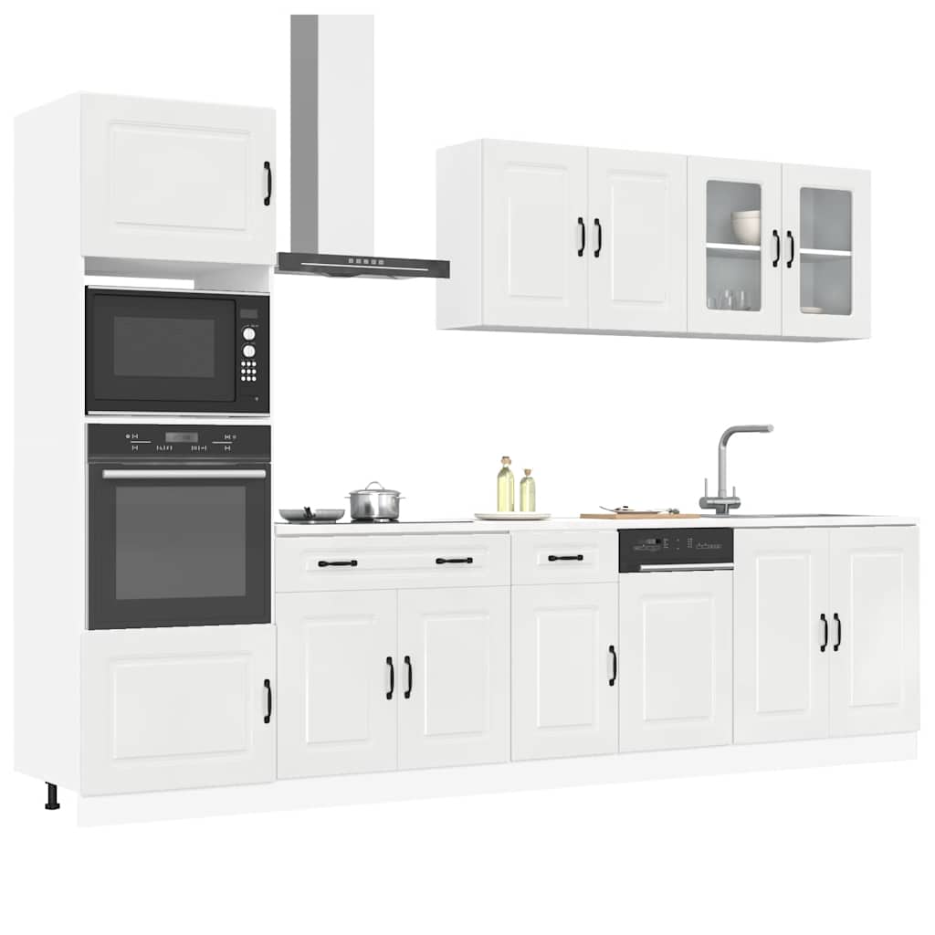 vidaXL 7 Piece Kitchen Cabinet Set "Kalmar" High Gloss White 1