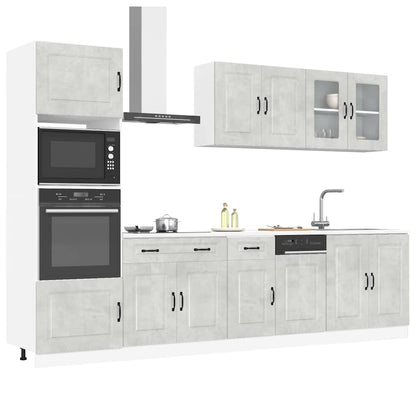 vidaXL 7 Piece Kitchen Cabinet Set "Kalmar" Concrete Grey Engineered Wood 1