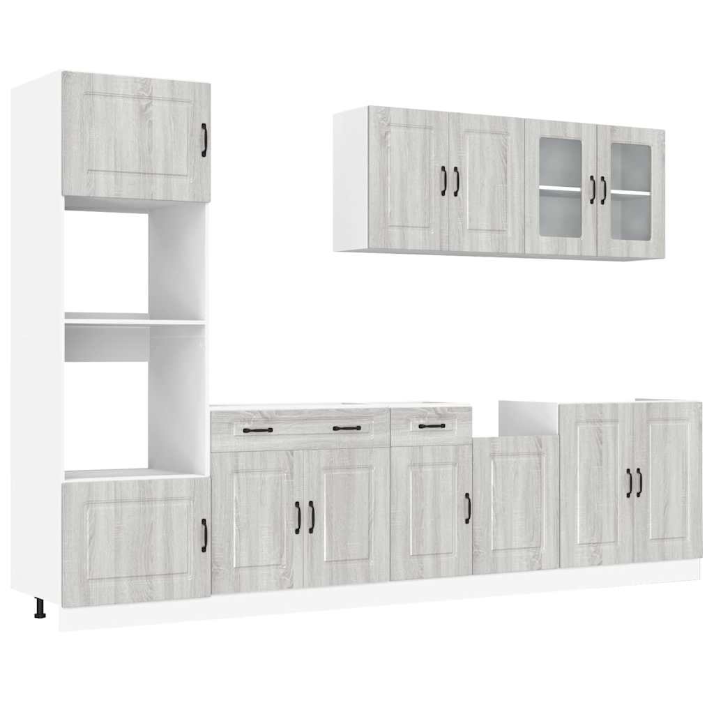 vidaXL 7 Piece Kitchen Cabinet Set "Kalmar" Grey Sonoma Engineered Wood 2