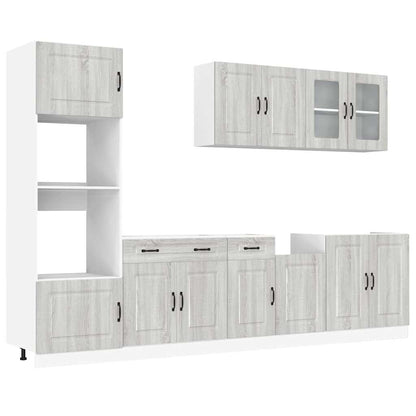vidaXL 7 Piece Kitchen Cabinet Set "Kalmar" Grey Sonoma Engineered Wood 2