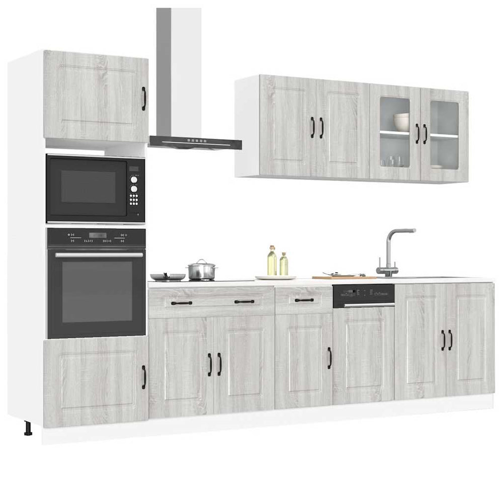 vidaXL 7 Piece Kitchen Cabinet Set "Kalmar" Grey Sonoma Engineered Wood