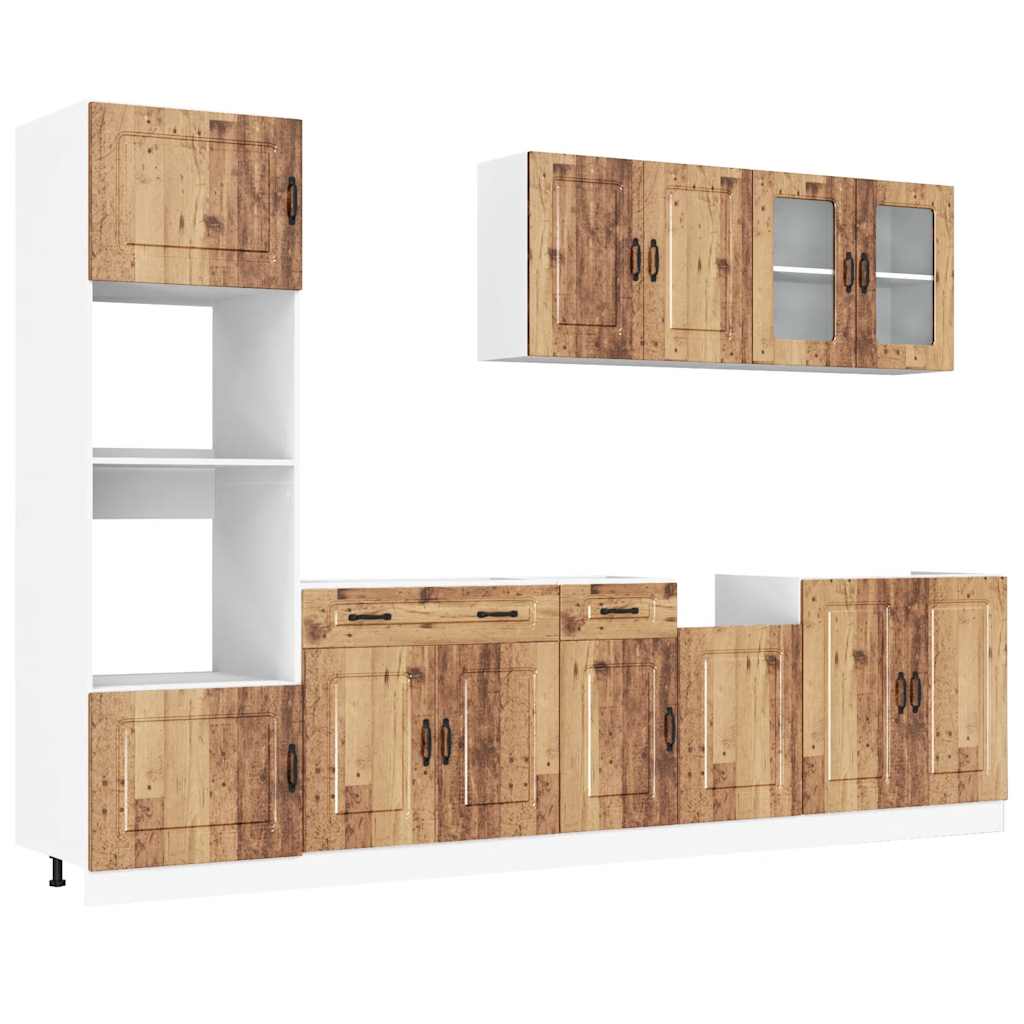 vidaXL 7 Piece Kitchen Cabinet Set "Kalmar" Old Wood Engineered Wood 2