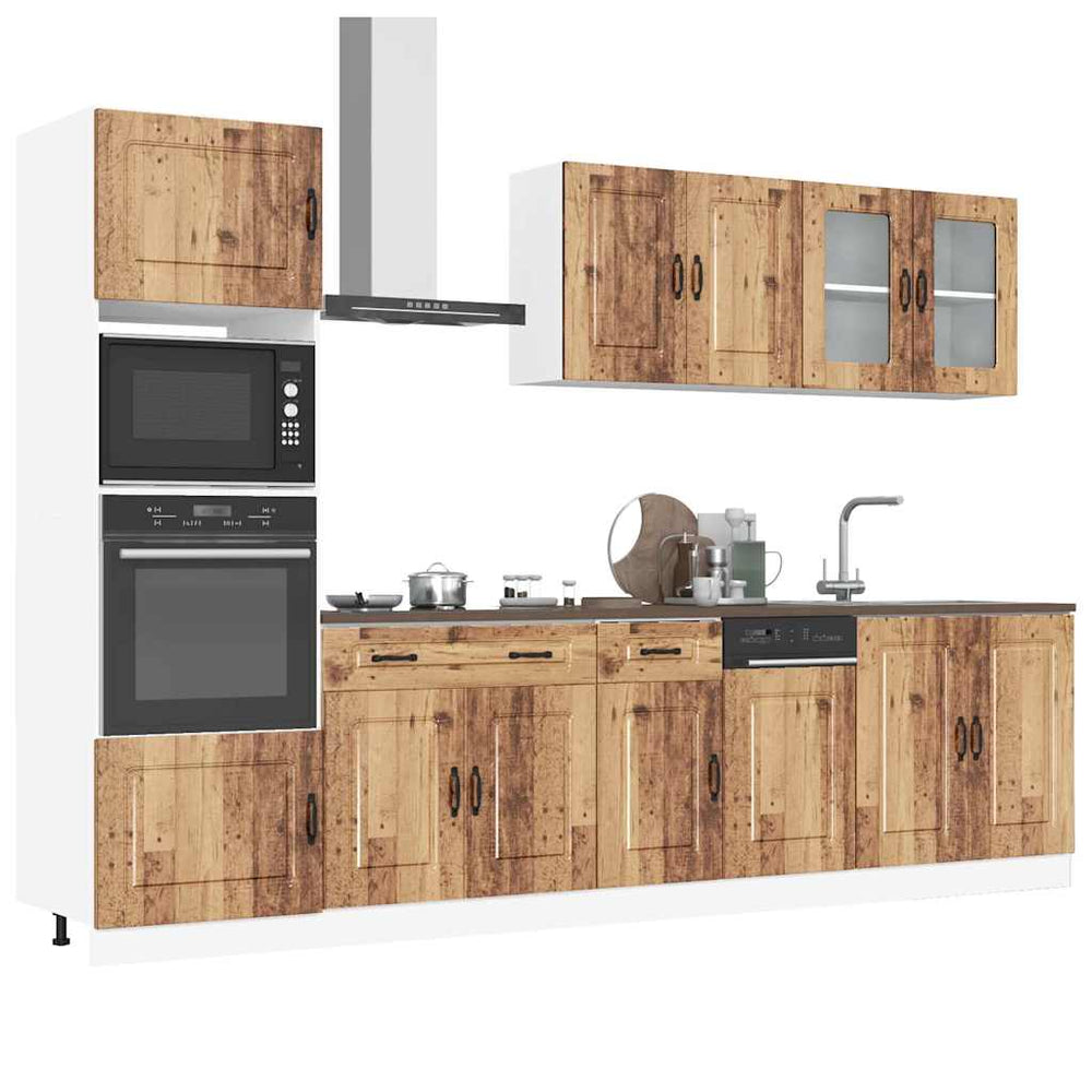 vidaXL 7 Piece Kitchen Cabinet Set "Kalmar" Old Wood Engineered Wood
