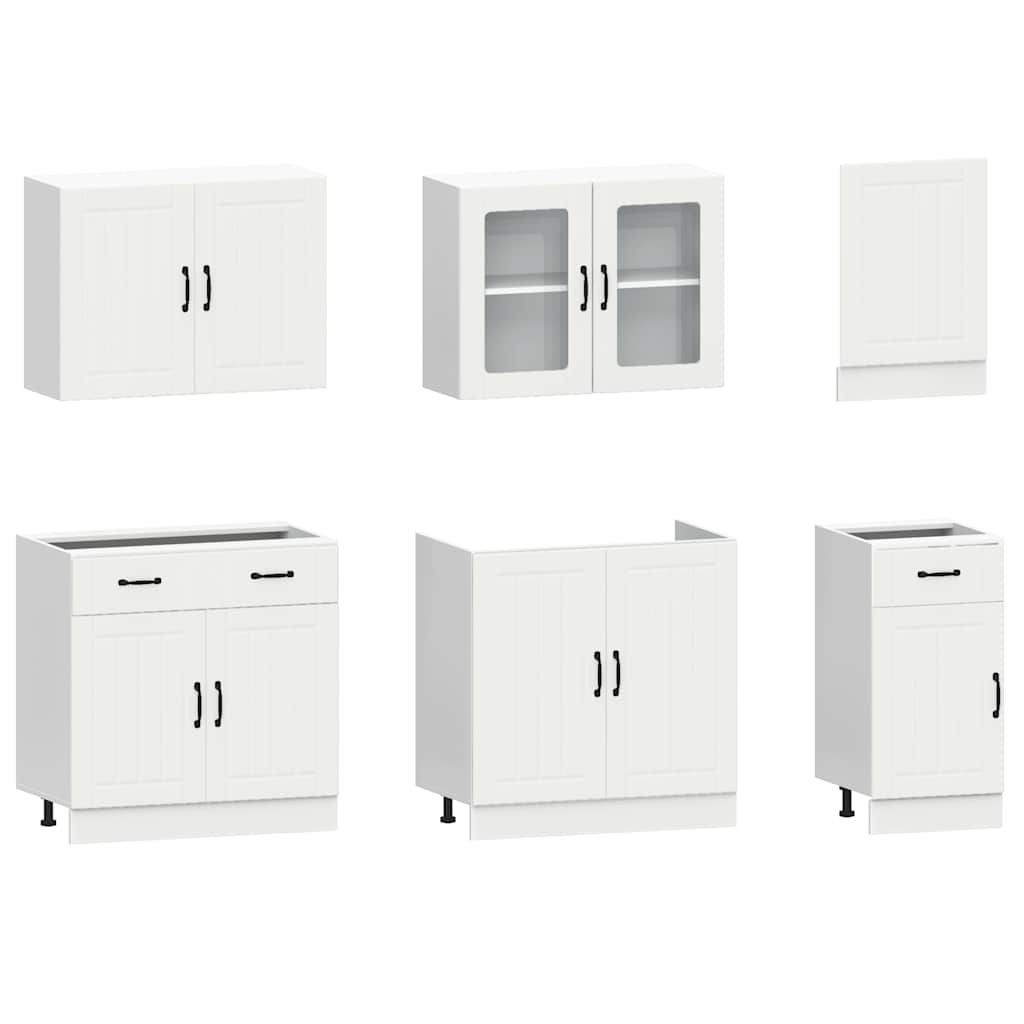 vidaXL 7 Piece Kitchen Cabinet Set "Kalmar" White Engineered Wood 4