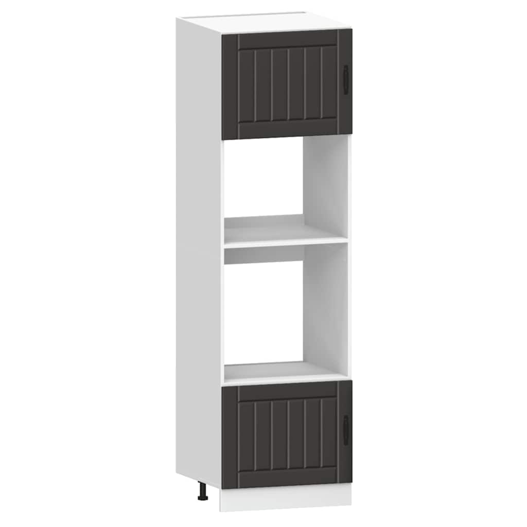 vidaXL 7 Piece Kitchen Cabinet Set Kalmar Black Engineered Wood 5
