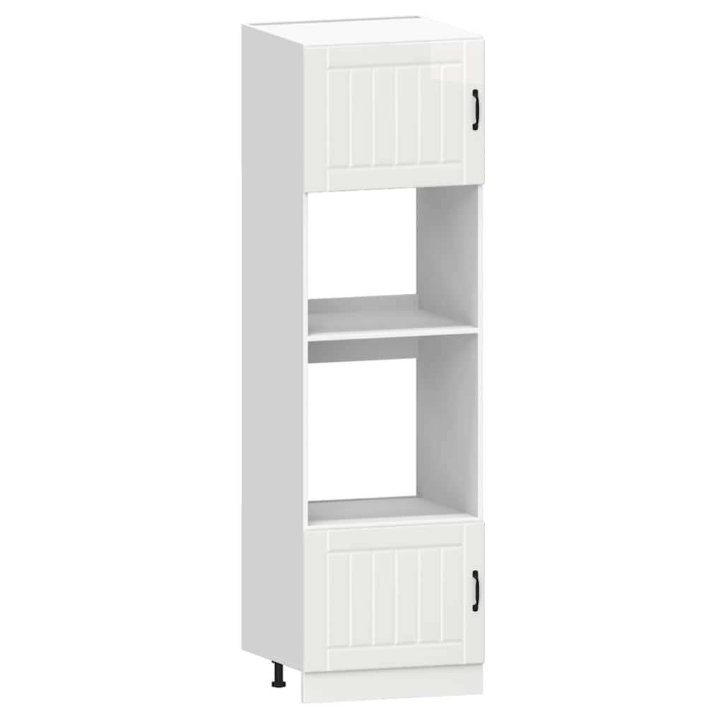 vidaXL 7 Piece Kitchen Cabinet Set "Lucca" High Gloss White 5